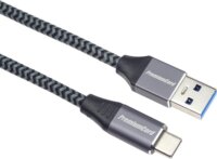 PremiumCord USB-A apa - USB-C apa Adat- és töltőkábel 2m - Szürke