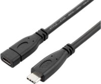 PremiumCord USB-C apa - USB-C anya 3.2 Hosszabbító Kábel 1.5m - Fekete