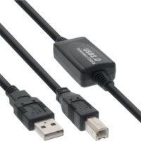 PremiumCord USB-A apa - USB-B apa 2.0 Adatkábel 20m - Fekete