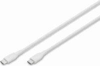 Assmann AK-300341 USB-C apa - USB-C apa 2.0 60W Adat és töltőkábel 0.5m - Fehér