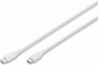 Assmann AK-300341 USB-C apa - USB-C apa 2.0 60W Adat és töltőkábel 1m - Fehér