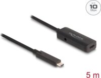 Delock 80028 Aktív 10 Gbps USB-C hosszabbító kábel 5m - Fekete