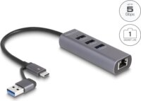 Delock 64282 USB-C/USB-A 3.0 HUB (3x USB-A + 1x Gigabit RJ45)