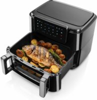 Haeger AF-D10.010A Super Cook AirFryer Forrólevegős sütő 2x5L 2600 Watt - Fekete