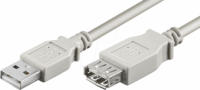 Goobay USB 2.0 apa - USB 2.0 anya Hosszabbító kábel 0,6m - Szürke