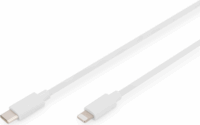 Digitus USB-C apa - Lightning apa Adat- és töltőkábel 2m - Fehér