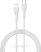 Devia USB-C apa - Lightning apa Adat- és töltőkábel 1m - Fehér