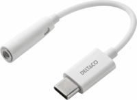 Deltaco USB-C apa - 3.5mm Jack anya Átalakító Adapter - Fehér