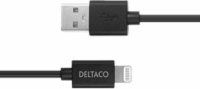 Deltaco USB-A apa - Lightning apa Adat- és töltőkábel 2m - Fekete