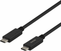 Deltaco USB-C apa - USB-C apa Adat- és töltőkábel 3m - Fekete