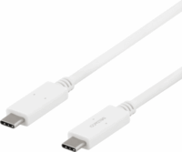 Deltaco USB-C apa - USB-C apa Adat- és töltőkábel 1m - Fehér