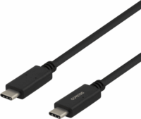 Deltaco USB-C apa - USB-C apa Adat- és töltőkábel 1m - Fekete