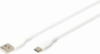 Assmann AK-300340 USB-A apa - USB-C apa 2.0 60W Adat és töltőkábel 2m - Fehér