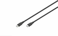 Assmann AK-300341 USB-C apa - USB-C apa 2.0 60W Adat és töltőkábel 2m - Fekete