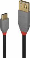 Lindy 36897 USB-A apa - USB-C apa 2.0 Adatkábel 15m - Szürke/Fekete