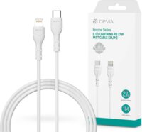 Devia USB-C apa - Lightning apa Adat- és töltőkábel 1m - Fehér