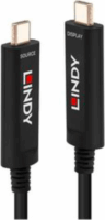 Lindy 38501 USB-C apa - USB-C apa 3.2 Optikai Adat és töltőkábel 5m - Fekete