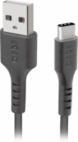 SBS USB-A apa - USB-C apa Adat- és töltőkábel 1m - Fekete