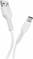 SBS USB-A apa - USB-C apa Adat- és töltőkábel 1m - Fehér