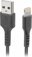 SBS USB-A apa - Lightning apa Adat- és töltőkábel 1m - Fekete