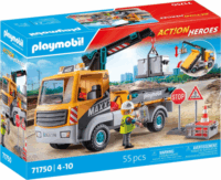 Playmobil 71750 Action Heroes - Építőipari teherautó daruval