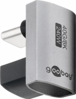 Goobay 74445 USB-C apa - USB-C anya 180° Toldó Adapter - Szürke