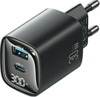 USAMS USB-C / USB-A Gyorstöltő Adapter 30W - Fekete