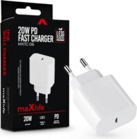 Maxlife MXTC-06 USB-C Hálózati Töltő Adapter 20W - Fehér