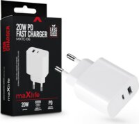 Maxlife MXTC-06 USB-C / USB-A Hálózati Töltő adapter 20W - Fehér