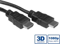 STANDARD HDMI M - HDMI M Adapterkábel (Ethernet) Fekete 1m