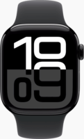 Apple Watch Series 10 GPS (42mm) Okosóra - Kozmoszfekete Alumíniumtok Fekete Sportszíjjal (M/L)