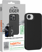 Eiger North Apple iPhone 16e Mágneses Szilikon Hátlapvédő Telefontok - Fekete