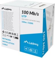 Lanberg U/UTP Cat5 RJ45 Patch kábel 100m - Szürke