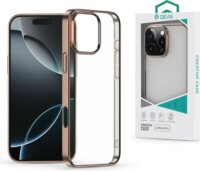 Devia Glimmer Apple iPhone 16 Pro Hátlapvédő Telefontok - Átlátszó / Arany