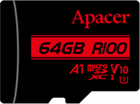 Apacer 64GB R100 MicroSDXC UHS-I CL10 Memóriakártya + Adapter