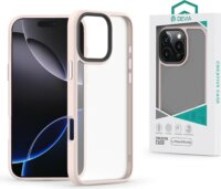 Devia Pino Apple iPhone 16 Pro Max Hátlapvédő Telefontok - Átlátszó / Rózsaszín