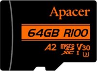 Apacer 64GB V30 A2 MicroSDXC UHS-I U3 Memóriakártya + Adapter