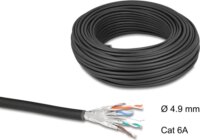 DeLock 80597 U/FTP Cat6a Installációs kábel 50m - Fekete