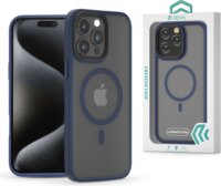 Devia Pino Apple iPhone 15 Pro Max Mágneses Hátlapvédő Telefontok - Átlátszó / Kék