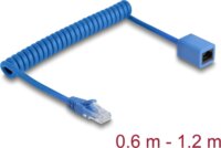 DeLock 90365 UTP Cat6 RJ45 Spirálos Patch Hosszabbító kábel 1.2m - Kék