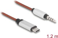 DeLock 81288 USB-C apa - 3.5mm Jack apa Átalakító Adapter - Piros