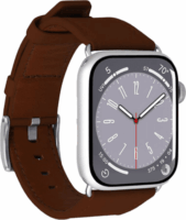 Puro E-Classic Apple Watch 42/44/45/46/49mm Bőr Okosóra szíj - Barna