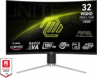 MSI 31,5" 9S6-3DC14H-059 16:9 Rapid VA WQHD Ívelt Gaming Monitor - Fekete