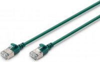 DIGITUS F/FTP CAT 6A RJ45 Patch kábel 0,30m - Zöld