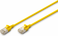 DIGITUS F/FTP CAT 6A RJ45 Patch kábel 0,30m - Sárga