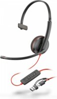 HP Poly Blackwire 3210 USB-C Call Center Mono Headset - Fekete