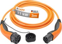 Lapp Mobility 75743 Type-2 Elektromos autó töltőkábel 3m (11 kW - 20A) - Narancssárga