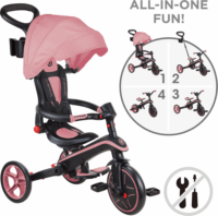 Globber Explorer Trike 4 in 1 Összecsukható Gyermek kerékpár - Rózsaszín