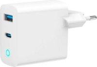 Gembird TA-UC-PDQC65L USB-A / USB-C Hálózati Gyorstöltő Adapter 65W - Fehér