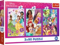 Trefl 3 x 80 darabos Disney hercegnő barátnők puzzle